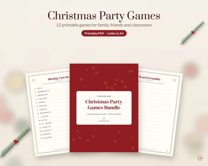 Main preview of the Christmas Party Games Bundle