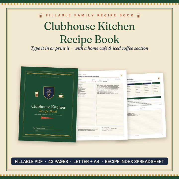 Main preview of the Clubhouse Kitchen Recipe Book