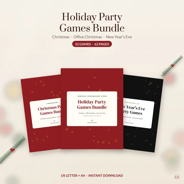 Main preview of the Holiday Party Games Bundle