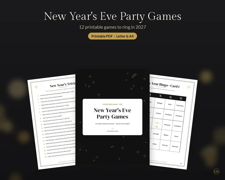 Main preview of the New Year's Eve Party Games Bundle